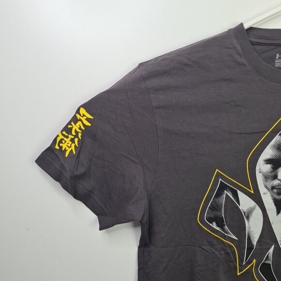 Under Armour Loose Fit Fleur Graphic Tee Gray Yellow Logo Men’s Size M - Picture 4 of 9